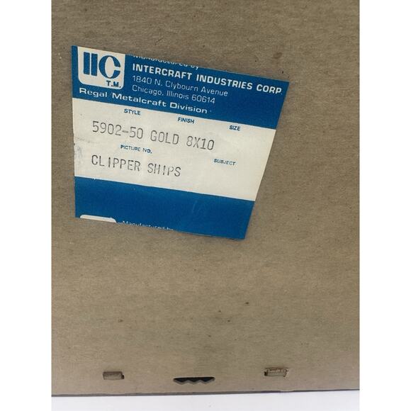 50s Mid Century Vtg Gold Clipper Ship Pirate Sailing Wall Hanging Framed 3D - Picture 10 of 11